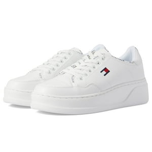 Zapatilla Tommy Hilfiger Grazie Para Mujer, Piel Sintética, Color Blanco