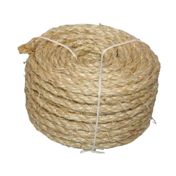 Cuerda de Sisal para envolver cuerda de gato, marco de escalada, cuerda de Sisal, cuerda de yute resistente, cuerda de cáñamo trenzada para decoración 6mmx10m