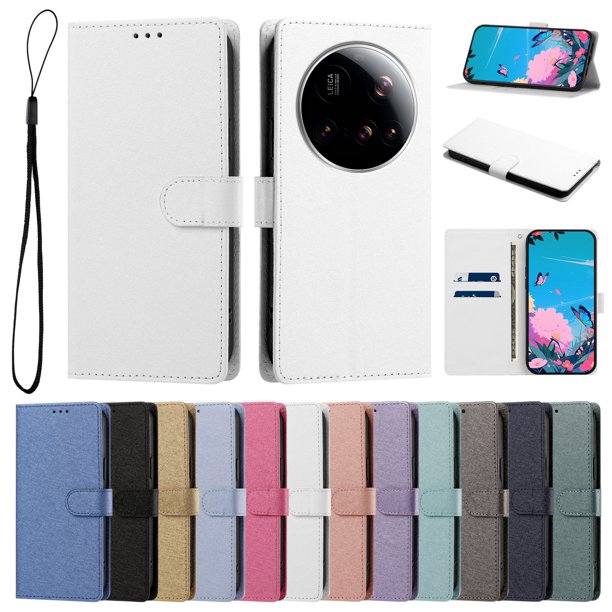 Cartera Funda para Xiaomi 15 Ultra Carga Inalámbrica, Blanco
