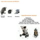 thumbnail image 2 of Coche De Paseo Reversible Con Cubre Pies B1 Gris LuBabycas, 2 of 8