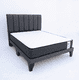 thumbnail image 1 of Cama europea 2 plazas + Colchon con respaldo y bases divididas Lino Gris Oscuro, 1 of 4