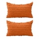 thumbnail image 1 of Funda de almohada de 2 piezas con ribete bohemio, de algodón y lino, para sofá, estilo rústico, para sala de estar, 30 x 50 cm, 1 of 5