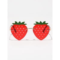 Polasup Gafas Lentes De Sol Gafas De Sol De Fresa Con Personalidad Para Mujer, Lentes Divertidas Para Exteriores, Moda, Fiesta Y Decoraci贸N De Baile