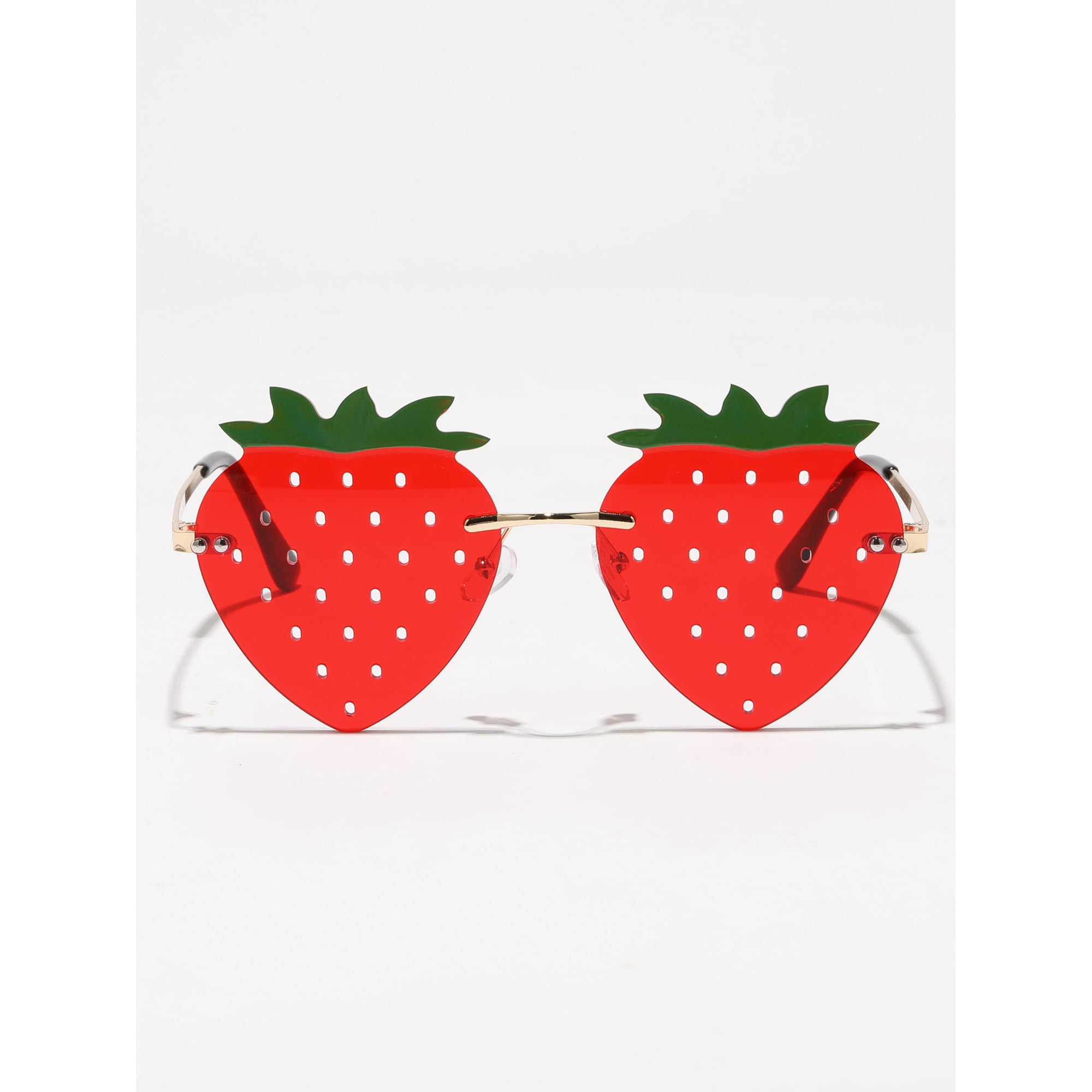 Polasup Gafas Lentes De Sol Gafas De Sol De Fresa Con Personalidad Para Mujer, Lentes Divertidas Para Exteriores, Moda, Fiesta Y Decoraci贸n De Baile