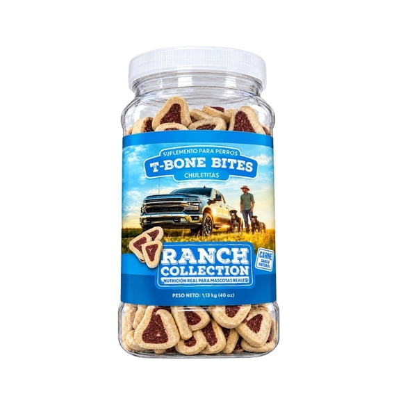 Snack Perros Ranch Collection T-bone Bites Pote 1.13 Kg.