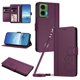 thumbnail image 1 of Funda Cartera Trébol para Motorola Moto G35 5G con Ranuras Tarjetas y Carga Inalámbrica Violeta, 1 of 6