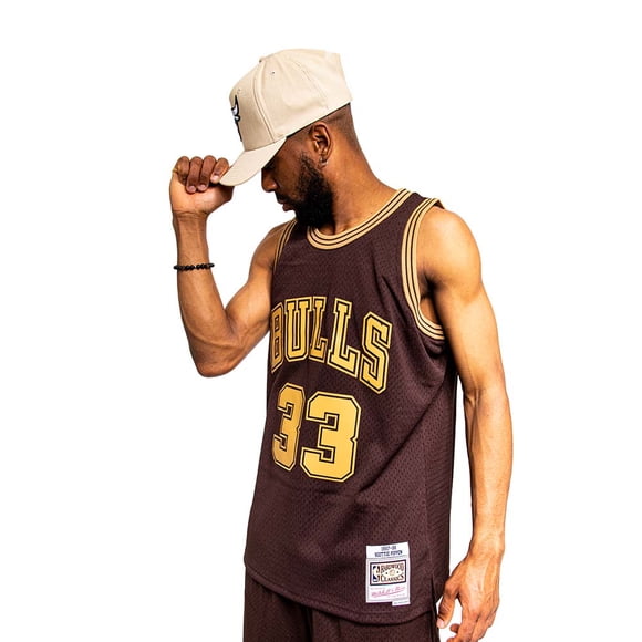 Camiseta NBA lux brown  bulls 1997 scottie pippen mitchell and ness