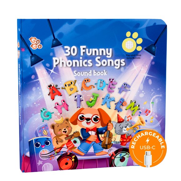 Libro de Sonido GO GO 30 Canciones Fonéticas Recargable por USB‑C