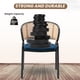 thumbnail image 5 of Sillón de comedor LeisureMod Ervilla tapizado en terciopelo azul marino, 5 of 9