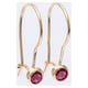 thumbnail image 1 of Aros Mujer Oro Amarillo 18 Kts Largos Circon Rojo, 1 of 3