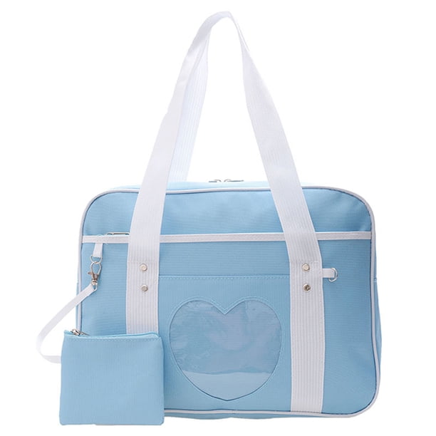 Japanese Lolita Heart JK School Uniform Bags Fashion Women PU Leather Women Student PU Handbag Cosplay Anime Shoulder Bag