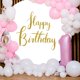 thumbnail image 4 of FONDO Jditngp 2,2 × 2,2 m Cumpleaños Dorado con 4 Ganchos, 4 of 8