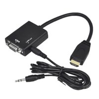 Genérico - Adaptador Hdmi A Vga Audio 1080P Full Hd Con Cable Auxiliar