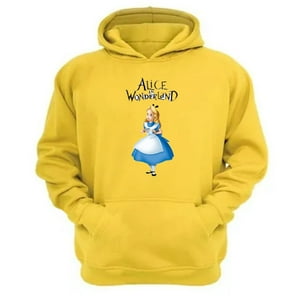 Genérico - Polerón Canguro Alicia Cuentos Infantiles Amarillo Talla Xl Unisex