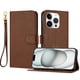 thumbnail image 1 of Funda Cartera para iPhone 16 Pro Max Tarjetero Soporte Magnético y Correa Marrón, 1 of 5
