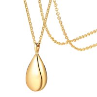 Magideal - Collar Con Colgante De Urna Para Hombre Y Mujer, Colgante De Gota, Soporte De Moda, Colgante De Cremación Para Cenizas, Perfume, Materiales Especiales Dorado
