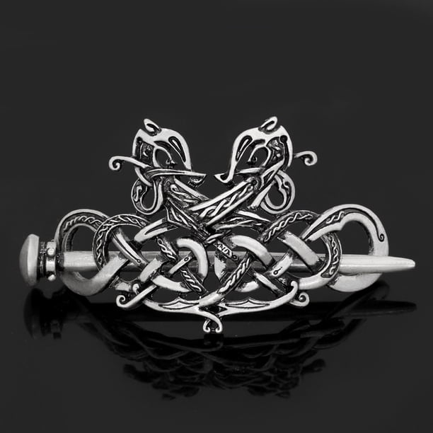 Viking Celtic Hair Clips - Silver Knotted Hairpin for Ladies & Women