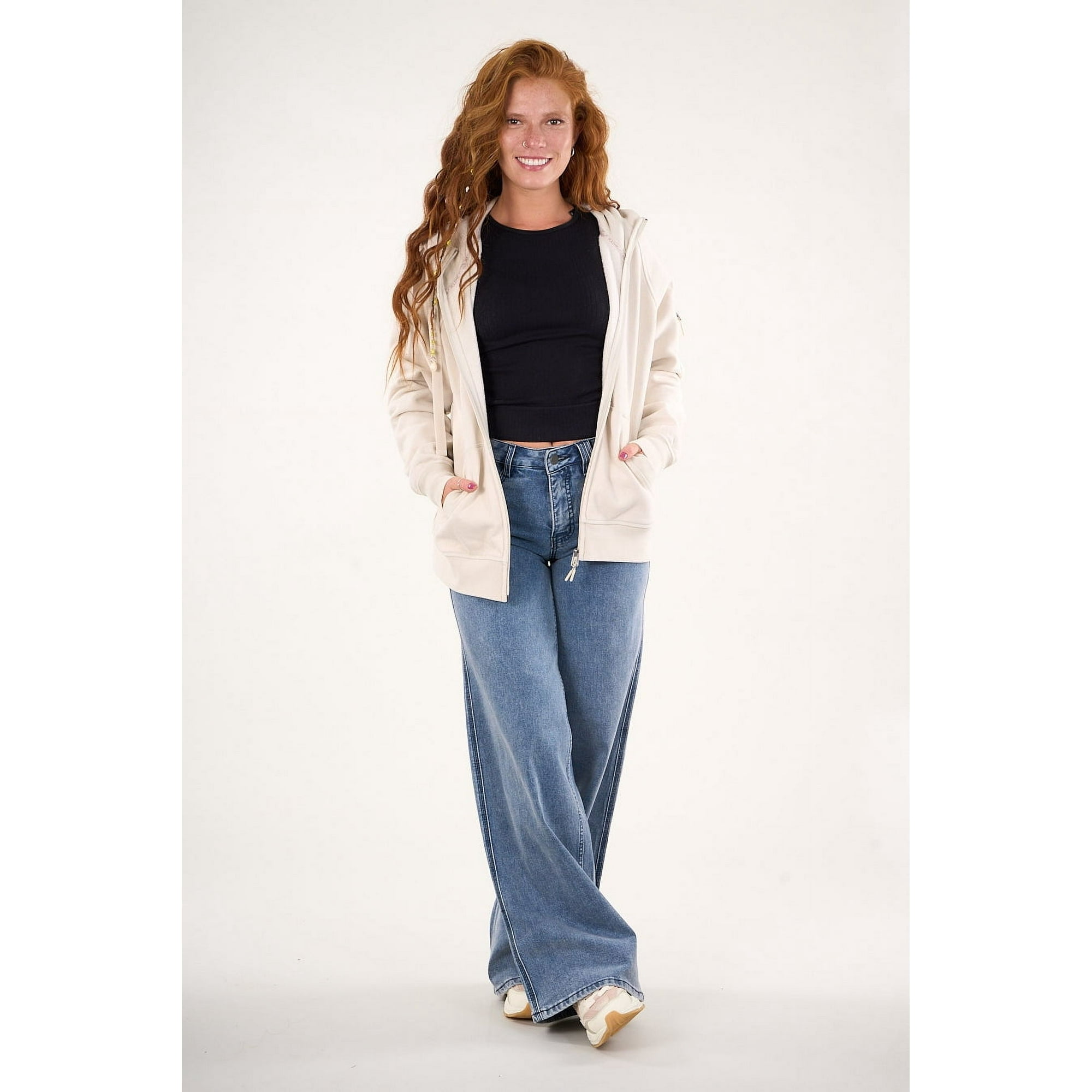 Polemic - Pantalon Denim Wide Leg Azul Vw4724 Mujer