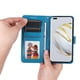 thumbnail image 3 of Funda tipo cartera FOXDOCK para Huawei Nova 10 Pro , diseño girasol en relieve, cuero PU, cierre magnético, soporte y tarjetero, 3 of 5