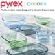thumbnail image 5 of Cuencos para mezclar Pyrex Colors con vidrio tintado con tapas de plástico, paquete de 3, 5 of 5