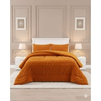 Mylhogar - Chiporro Premiun Cubrecama De Invierno 2 Plaza Naranja