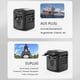 thumbnail image 3 of Adaptador de viaje para todo el mundo, enchufe de viaje universal, adaptador de enchufe internacional, adaptador universal para Alemania, EE. UU., Inglaterra, Tailandia, Italia y Australia., 3 of 8