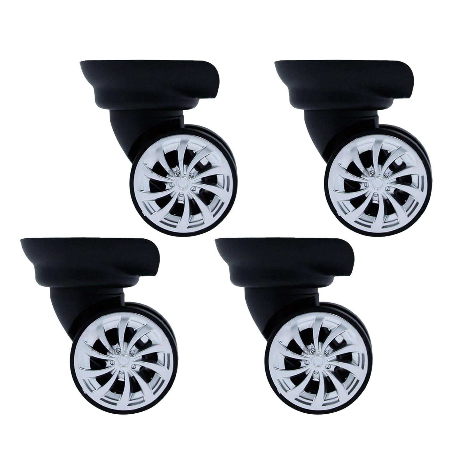 Magideal - 4 Ruedas Giratorias Para Equipaje, Ruedas De Polipropileno Para Mascotas, Color Negro, Piezas De Repuesto Para Maletas, Ruedas De Repuesto Para Maleta