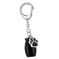 Magideal - Llavero De Urna Urna De Cremación Para Mascotas Para Perros Gatos Cenizas Ataúd Cinerario Cilindro Funeral Condolencia Contenedor De Cenizas Memorable Negro