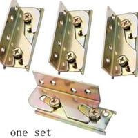 Xusx111 - Soportes De Riel De Cama Soportes De Marco De Cama De 4 Pcs Para Rieles Kit De Hardware De Trabajo Pesado Sin Marco De Cama Para Conectores De Cama De Madera Placas De Sujeción Para Cabecera