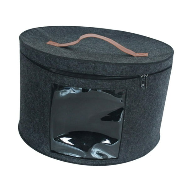 Caja De Almacenamiento Para Sombreros, Caja De Almacenamiento Apilable Para Sombreros, Para Guardar Ropa En El Armario, Almacenamiento De Juguetes, Negro Mediano