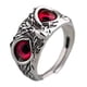 thumbnail image 1 of Demon Eye Owl Anillos Retro Elegante Anillo Llamativo Para Pareja Amantes Hombres Mujeres Rojo, 1 of 5