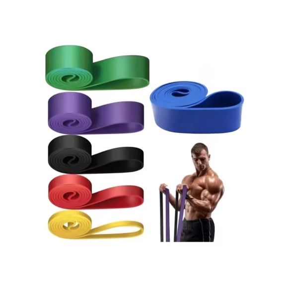 Kit 6 Power Bands Banda Elástica De Resistencia Pull Up Gym