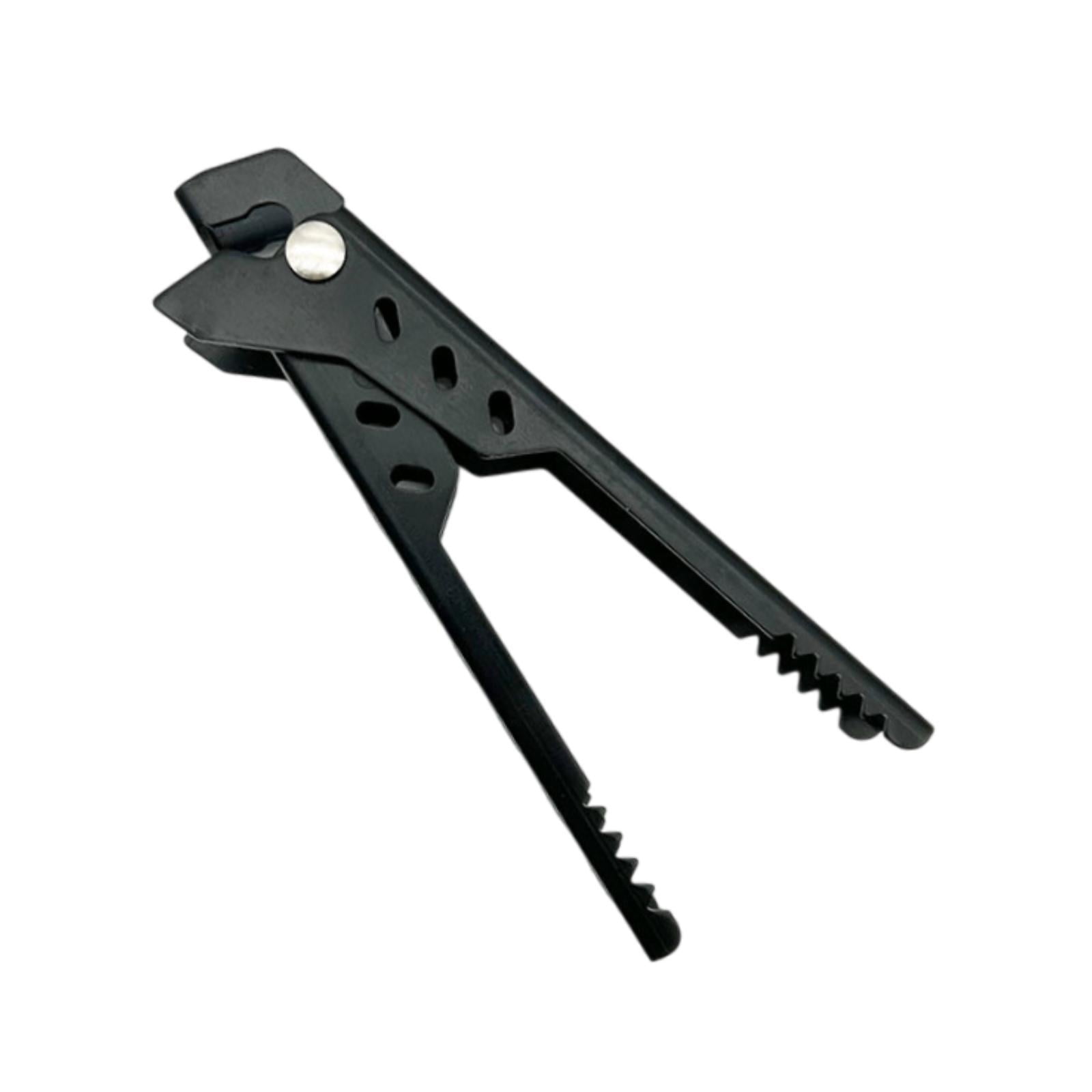Magideal - Pinza Para Platos, Cuencos, Pinza De Metal Antiescaldaduras, Recogedor De Pizza Para Interiores, Restaurantes, Hogares, Microondas, Hornos Y Freidoras Negro