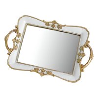 Genérico - Bandeja Espejo Organizador Adorno Decorativo Blanca Jhn