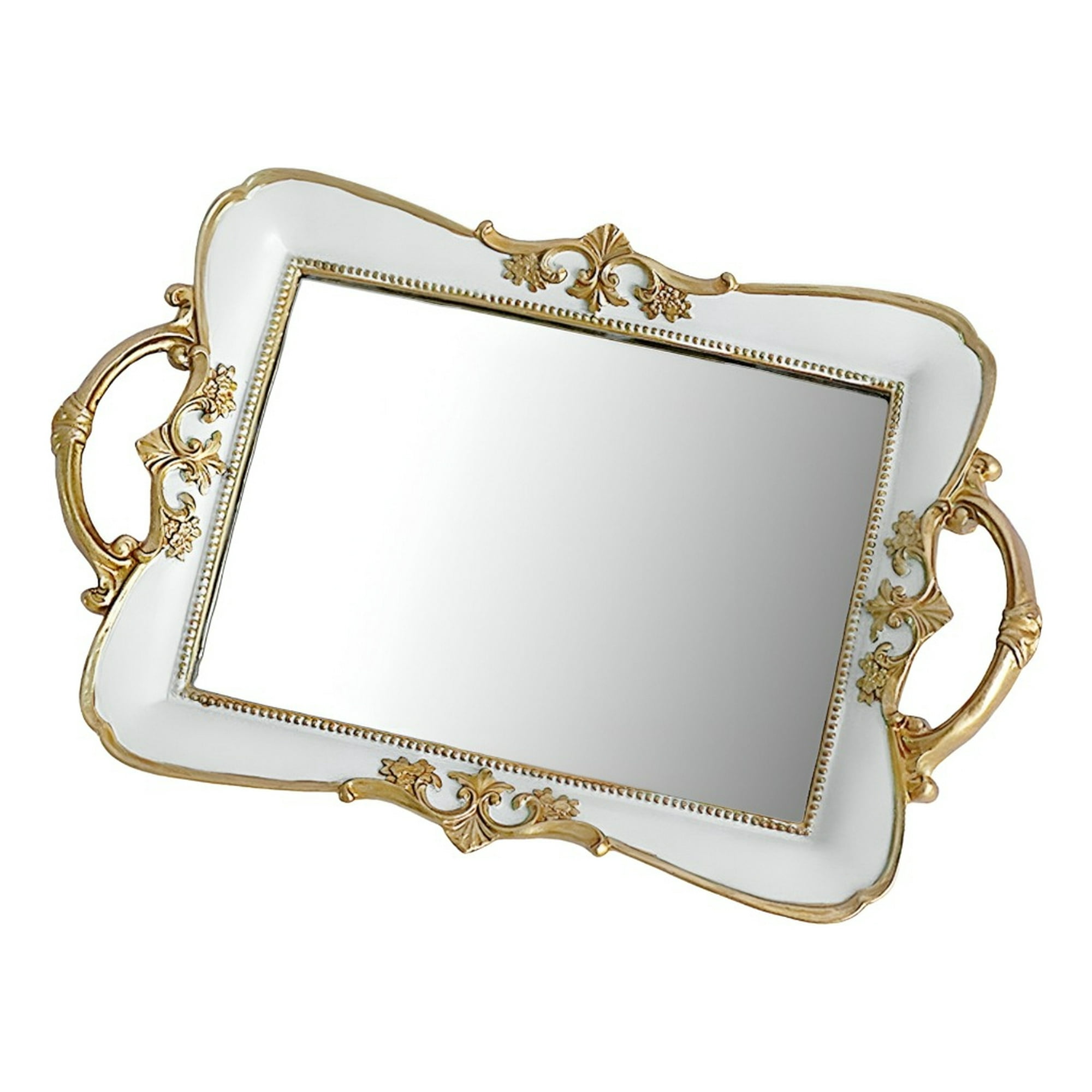 Genérico - Bandeja Espejo Organizador Adorno Decorativo Blanca Jhn