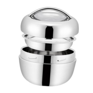 Magideal - Caja Bento De Acero Inoxidable, Contenedor De Almacenamiento De Alimentos Al Vacío, Práctica Caja De Desayuno, Contenedor Térmico Para Almuerzo Para 1L