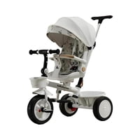 Triciclo Lubabycas 360° Multiposiciones Con Mesita Blanco