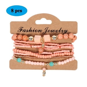 Set Pulseras Heshpaws Bohemian 8 Piezas Multicolor