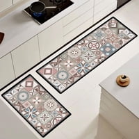 Wyj Hogar - Set De 02 Alfombra De Cocina Impermeable De Cuero Nappa Md06