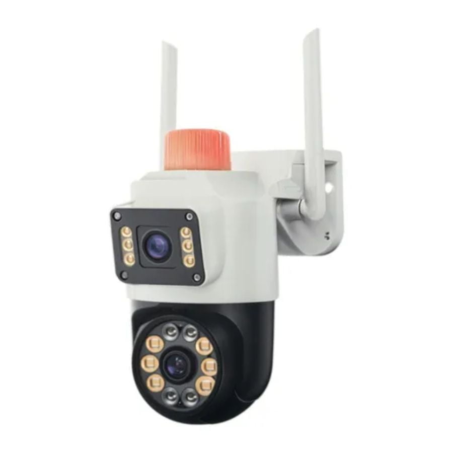 Aventura Store - Cámara De Seguridad Wifi Sirena Doble Exterior Nocturna