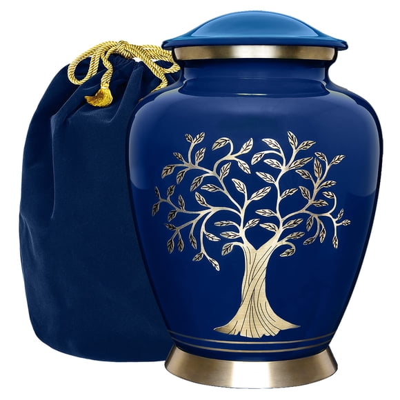 Urna funeraria Trupoint Memorials Blue Tree of Life, grande