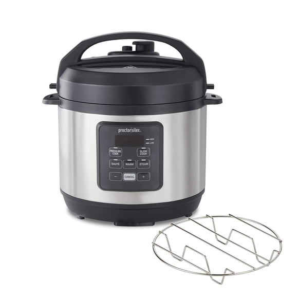 Proctor Silex Olla a Presión de Simplicidad de 3 Cuartos, Olla Multicocina, Olla de Cocción Lenta, Olla de Vapor, Salte, Olla de Arroz, Tecnología Lenta Verdadera, 34503