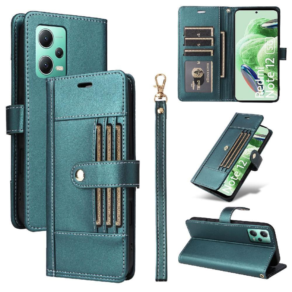 Foxdock Funda Tipo Cartera Para Xiaomi Poco X5 – Cubierta De Cuero Pu Con Múltiples Ranuras, Bolsillo Para Efectivo Y Correa De Muñeca