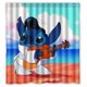 thumbnail image 1 of Cortina de ducha con diseño floral de Lilo y Stitch Ohanas, con ganchos, 66 x 72 pulgadas, 1 of 3