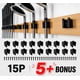 thumbnail image 3 of Soporte de pared para palos de golf, rack de 15 unidades, 10 mm, 3 of 7