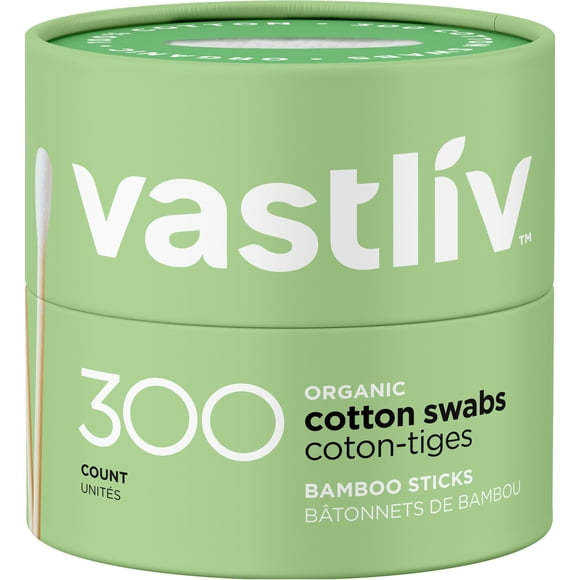 Hisopos de algodón Vastliv 300 unidades – Bambú orgánico