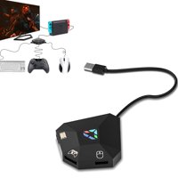 Genérico - Adaptador De Teclado Y Ratón Usb Con Indicador Led Convertidor Plug And Play Compatible Con Playstation 4/3 Xbox One/360 Switch Lite-Negro