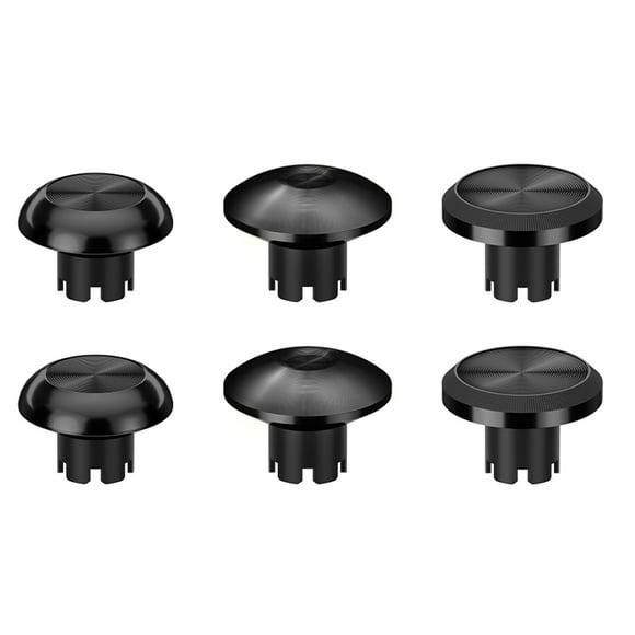 Compatible con PS5 DualSense Edge Controller Metal Thumb Stick Caps, Analog Stick Joystick Replacement Parts Accessory Kit-Negro