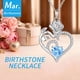 thumbnail image 2 of Collar 925 Sterling Silver Birthstone Rose Flower Heart Pendant 18+2 Ajustable, 2 of 6