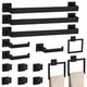 thumbnail image 1 of Juego de accesorios de baño PNWNNH negro mate de 15 piezas, 1 of 7